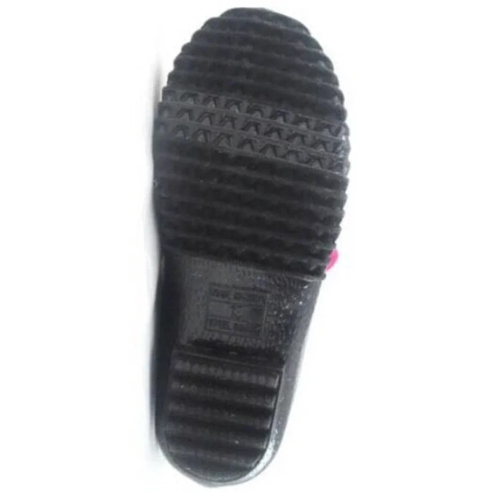 NEW Youth Girls Black Plaid Lace Up Waterproof Winter Boots‎ Bright Pink Laces 4